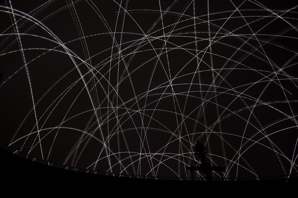 The/Das band playing with visuals